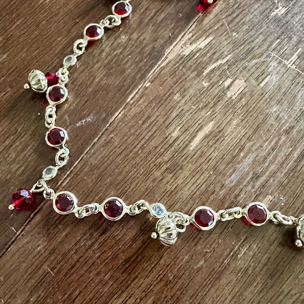 Charter Club Red and Silver Necklace